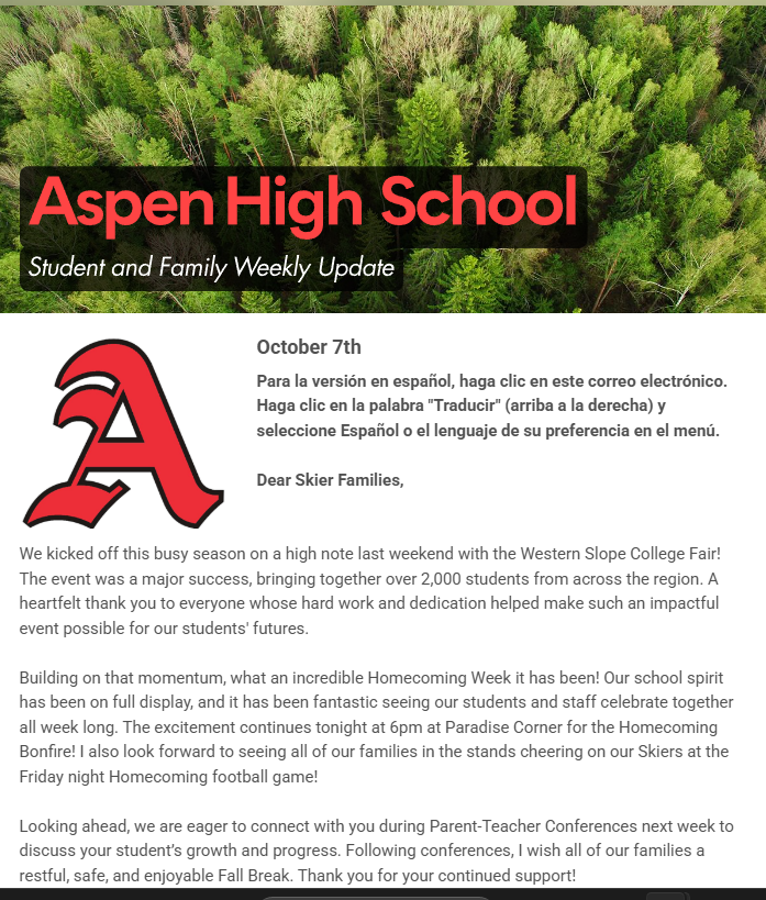 Photo of the newsletter